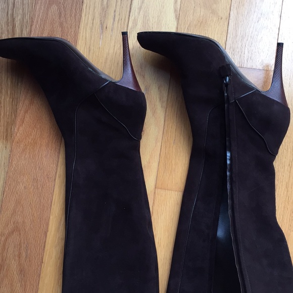 Elie Tahari Victoria High Boot. SUEDE - Picture 7 of 15